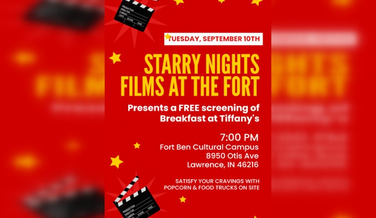 Lawrence Lights Up with Free Outdoor Screening of "Breakfast at Tiffany's" at Fort Ben Cultural Campus