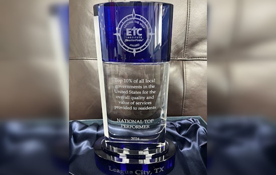 League City Honored with "Leading the Way Award" for Outstanding Public Service Delivery