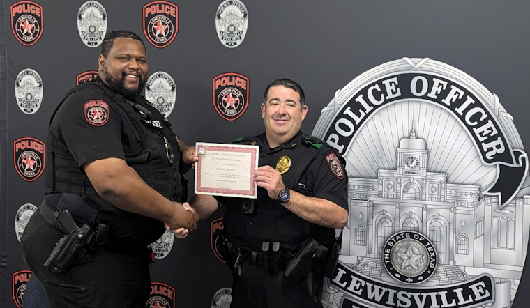 Lewisville Celebrates Officer Milton's Five Years of Dedicated Service to the Community