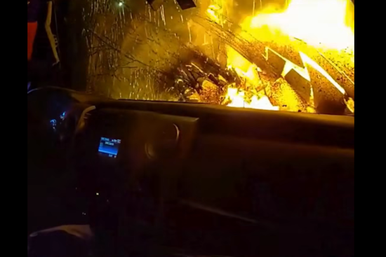 VIDEO: Lewisville Heroes in Blue: Bravery Ignites as Police Clash with Inferno to Save Trapped Driver
