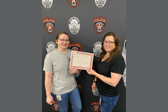 Lewisville PD Celebrates Technician Casey Pomales for 5 Years of Exemplary Service and Commitment to Justice