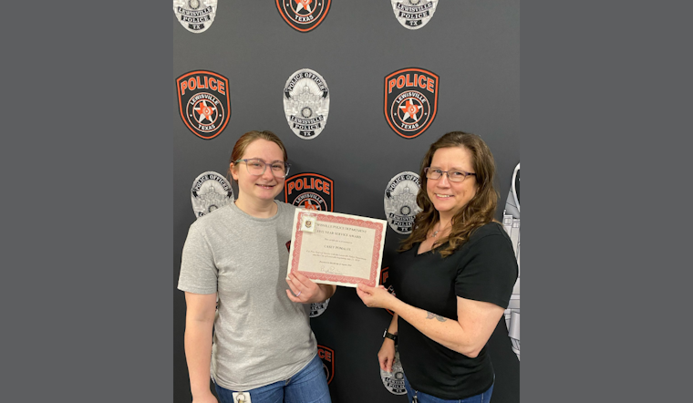 Lewisville PD Celebrates Technician Casey Pomales for 5 Years of Exemplary Service and Commitment to Justice