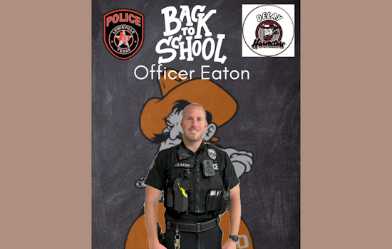 Lewisville Welcomes Officer Eaton as New School Resource Officer at DeLay Middle School