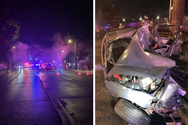 Man Critically Injured After Vehicle Hits Telephone Pole in West Seattle