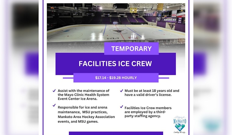 Mankato Seeks Ice Stewards for Mayo Clinic Health System Event Center Ice Crew