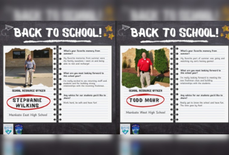 Mankato's School Resource Officers Eagerly Welcome Students for a New Year of Learning and Growth