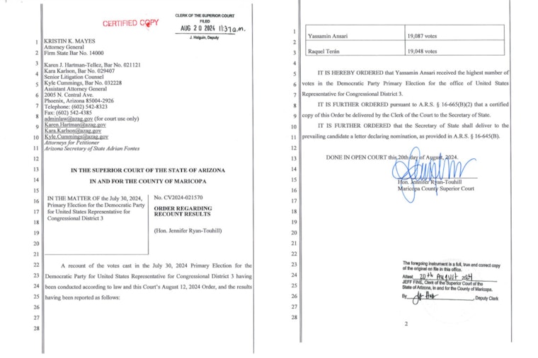 Maricopa County Superior Court Validates Congressional District 3 Primary, Endorses Electronic Voting Accuracy