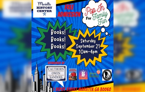 Marietta History Center Hosts Free Family-Friendly "Books, Books, Books!" Pop-In Event