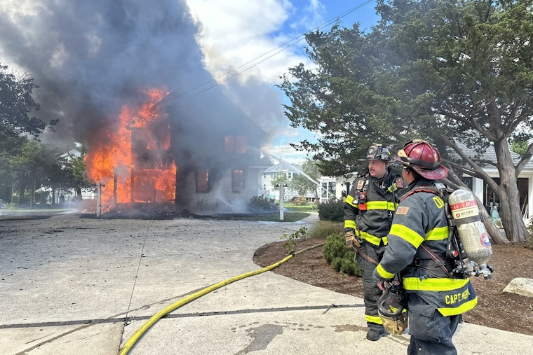 Massive Fire Engulfs Duxbury Home Near Waterfront; Firefighter Injured, Investigations Underway