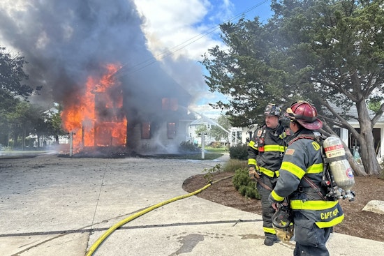 Massive Fire Engulfs Duxbury Home Near Waterfront; Firefighter Injured, Investigations Underway