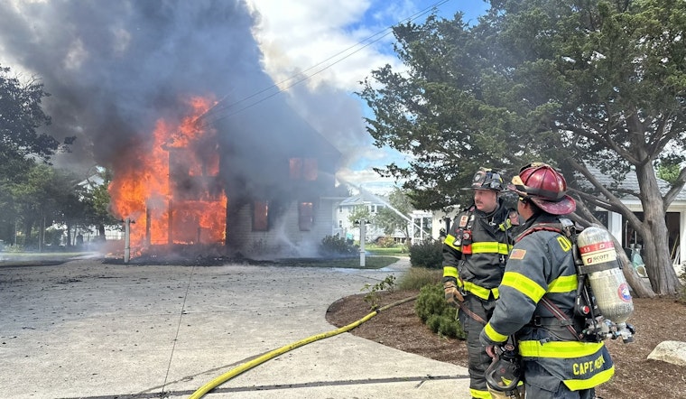 Massive Fire Engulfs Duxbury Home Near Waterfront; Firefighter Injured, Investigations Underway