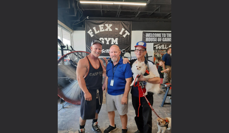Mayor Faron Young and Mr. Olympia Shaun Clarida Celebrate Opening of The Flex-It Gym in White Settlement