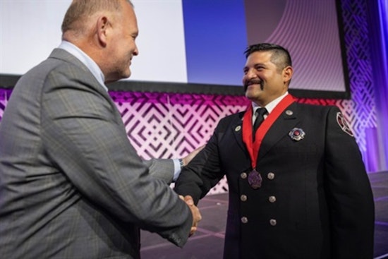 Medford Firefighter Honored with Ben Franklin Award for Valor at Dallas Conference