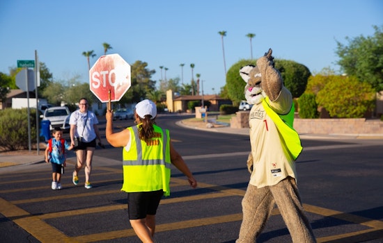 Mesa's Mayor, Council Members, and Mascots Take to the Streets to Promote Pedestrian Safety as Schools Reopen