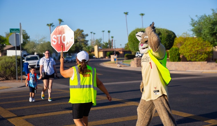Mesa's Mayor, Council Members, and Mascots Take to the Streets to Promote Pedestrian Safety as Schools Reopen