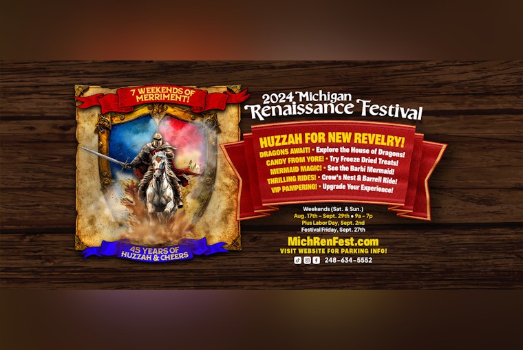 Metro Detroit Bustles with Weekend Events Including Woodward Dream Cruise, Renaissance Festivities, and Global Cuisine