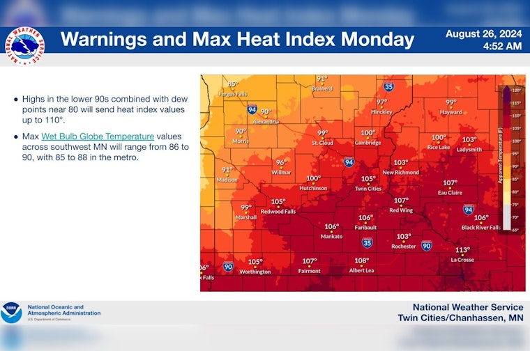 Minneapolis Battling Severe Heat With Heat Index Up to 107, Storms with Flood Risk Imminent