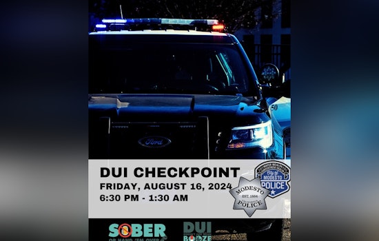 Modesto Police Introduce DUI Checkpoint to Promote Road Safety on August 16