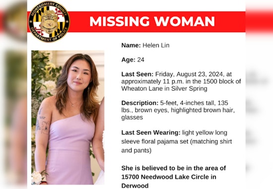 Montgomery County Police Seek Public's Help in Locating Missing Silver Spring Woman, Helen Lin