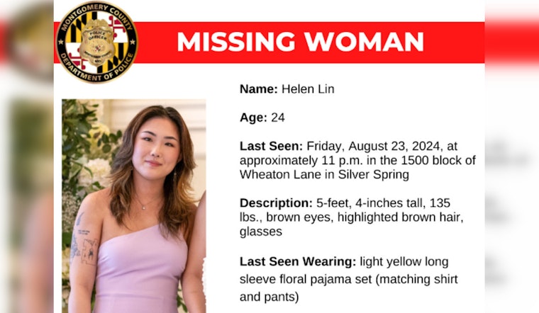 Montgomery County Police Seek Public's Help in Locating Missing Silver Spring Woman, Helen Lin