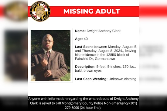 Montgomery County Police Seek Public's Help in Search for Missing Man Dwight Anthony Clark