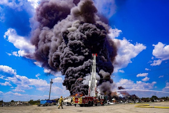 Multiple Agencies Battle Extensive Fire at Austin Metal Recycling Facility