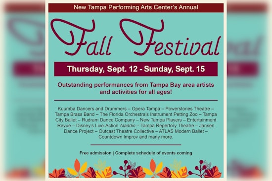 New Tampa Performing Arts Center to Celebrate Local Talent with Annual Fall Festival in Tampa Bay