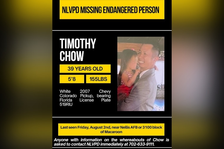 North Las Vegas Police Seek Assistance to Locate Missing Man Suspected to Be at Risk