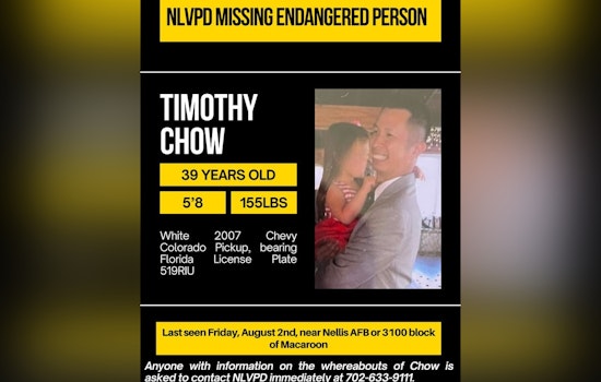 North Las Vegas Police Seek Assistance to Locate Missing Man Suspected to Be at Risk