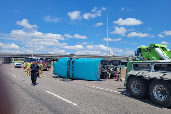 Overturned Tractor-Trailer and Fuel Spill Cause Major Delays on I-20 in Dallas
