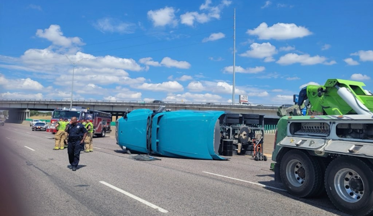 Overturned Tractor-Trailer and Fuel Spill Cause Major Delays on I-20 in Dallas
