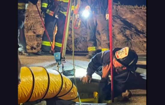 Person Trapped in Sewer Pipe Rescued by San Francisco Fire Department Near Vicente Street