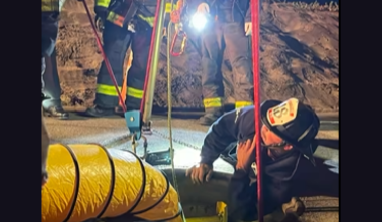 Person Trapped in Sewer Pipe Rescued by San Francisco Fire Department Near Vicente Street