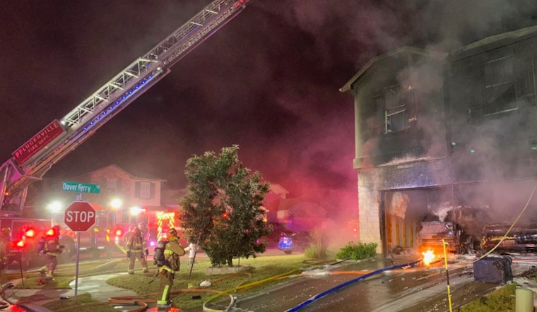 Pflugerville Home's Garage Engulfed in Flames, Fire Department Swiftly Responds with No Injuries Reported