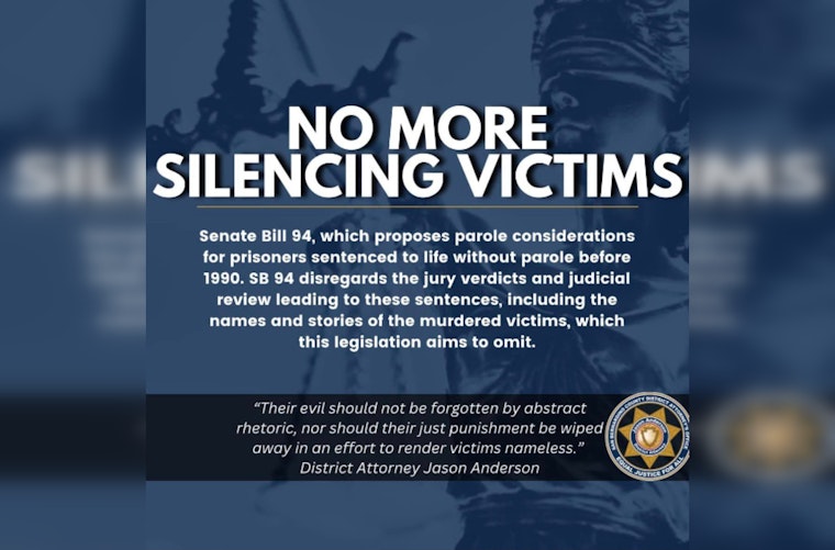 Placer and San Bernardino County DAs Decry Senate Bill 94 as Threat to Victims' Rights in High-Profile Murder Cases