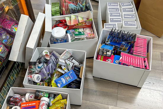 Pleasanton Police Seize Over $130,000 in Illegal Merchandise in Joint Raid on Smoke Shops