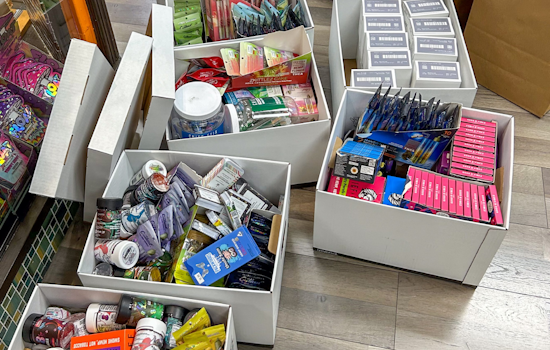 Pleasanton Police Seize Over $130,000 in Illegal Merchandise in Joint Raid on Smoke Shops