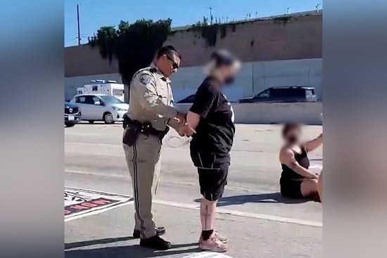 Protestors Arrested on I-405 South Near Venice Boulevard for Obstructing Traffic
