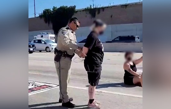 Protestors Arrested on I-405 South Near Venice Boulevard for Obstructing Traffic