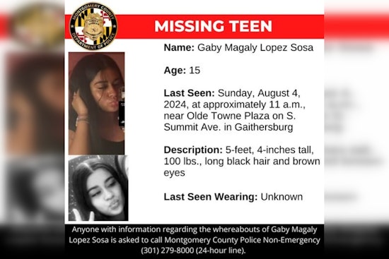 Public Urged to Aid in Search for 15-Year-Old Gaby Magaly Lopez Sosa Missing in Gaithersburg