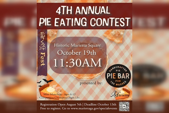 Registration Opens for Marietta's 4th Annual Pie Eating Contest at HarvestFest