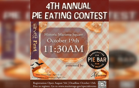 Registration Opens for Marietta's 4th Annual Pie Eating Contest at HarvestFest