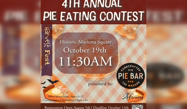 Registration Opens for Marietta's 4th Annual Pie Eating Contest at HarvestFest