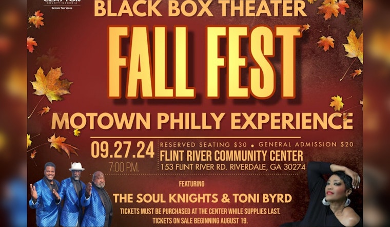 Riverdale's Flint River Community Center to Host 'Motown Philly Experience' at Black Box Theater Fall Fest