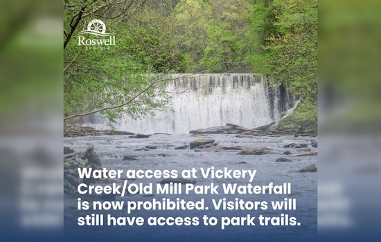Roswell Implements Controversial Access Restrictions at Vickery Creek Waterfall, Sparking Mixed Reactions