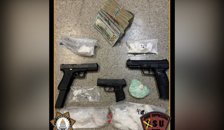 Sacramento Drug Bust Involves Convicted Felon Suspected of Drug Trafficking and Illegal Gun Possession Following Chase and Crash