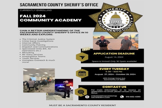 Sacramento Sheriff's Office to Host Engaging Community Academy Starting August 27