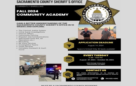 Sacramento Sheriff's Office to Host Engaging Community Academy Starting August 27