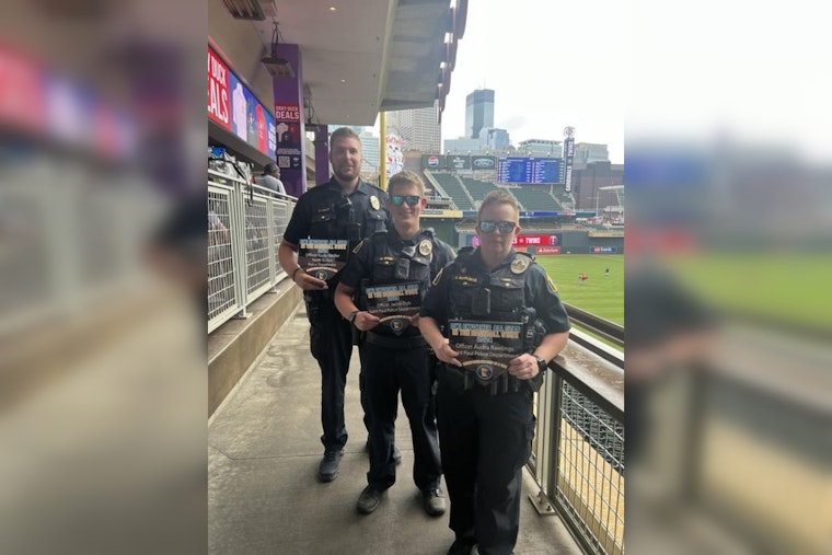 Saint Paul Officers Honored as DWI All-Stars at Twins Game for Traffic Safety Efforts