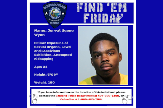 Sanford Police Seek Public's Help to Locate Suspect Jerral Wynn on Kidnapping and Lewd Charges